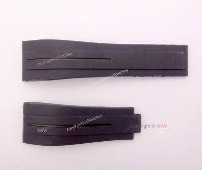 Rubber B Watch Band 20mm for Copy Rolex Yacht-master Watches Rubber B Replica 